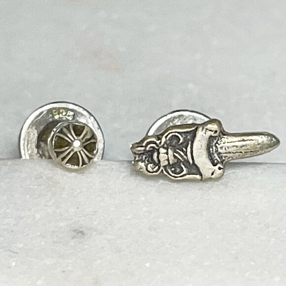 Chrome Hearts Jewelry - Chrome Hearts Cross & Dagger Stud Earring Set .925 Sterling Sliver